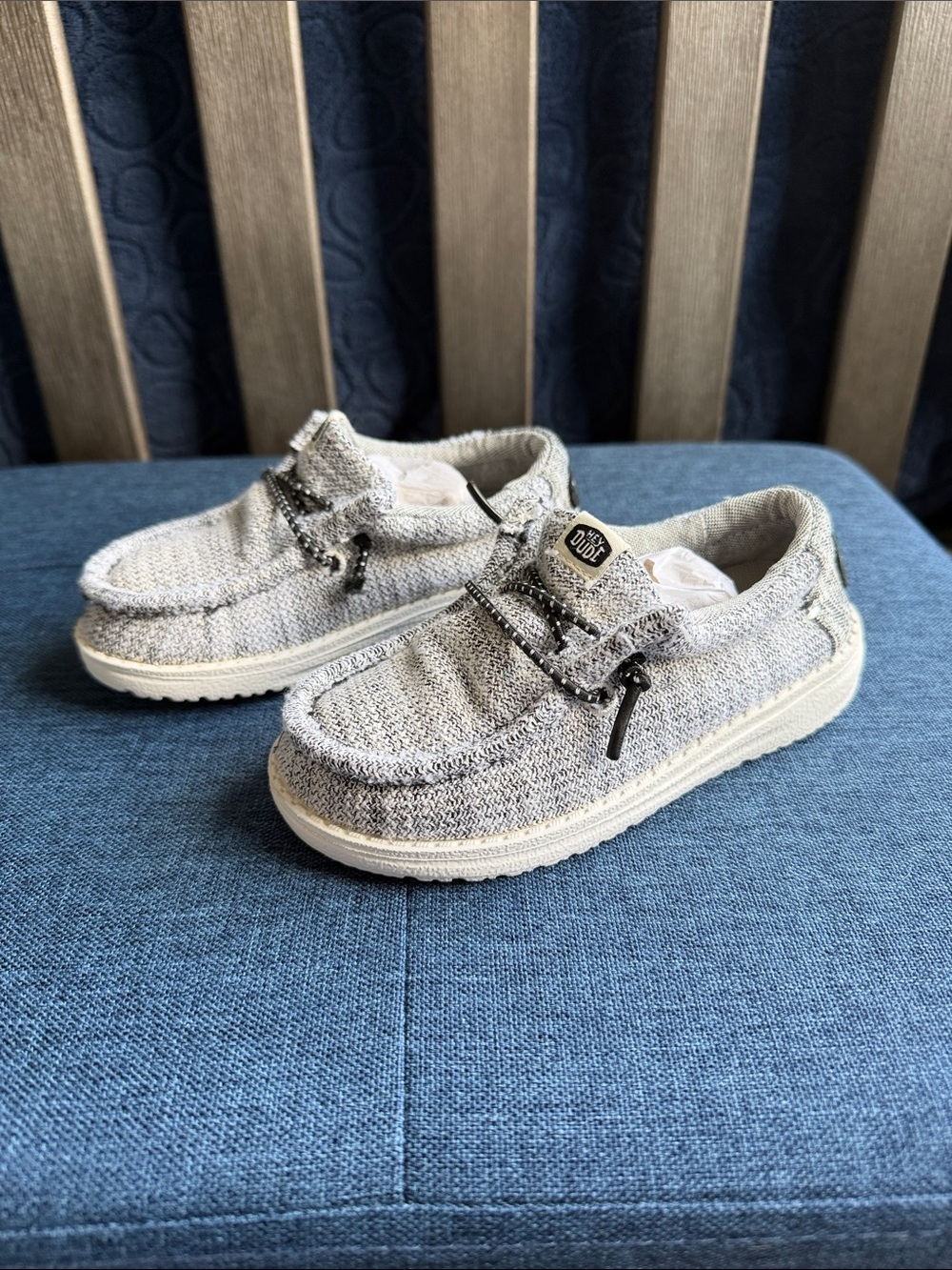 Hey Dude Kids Moccasins in Heather Gray